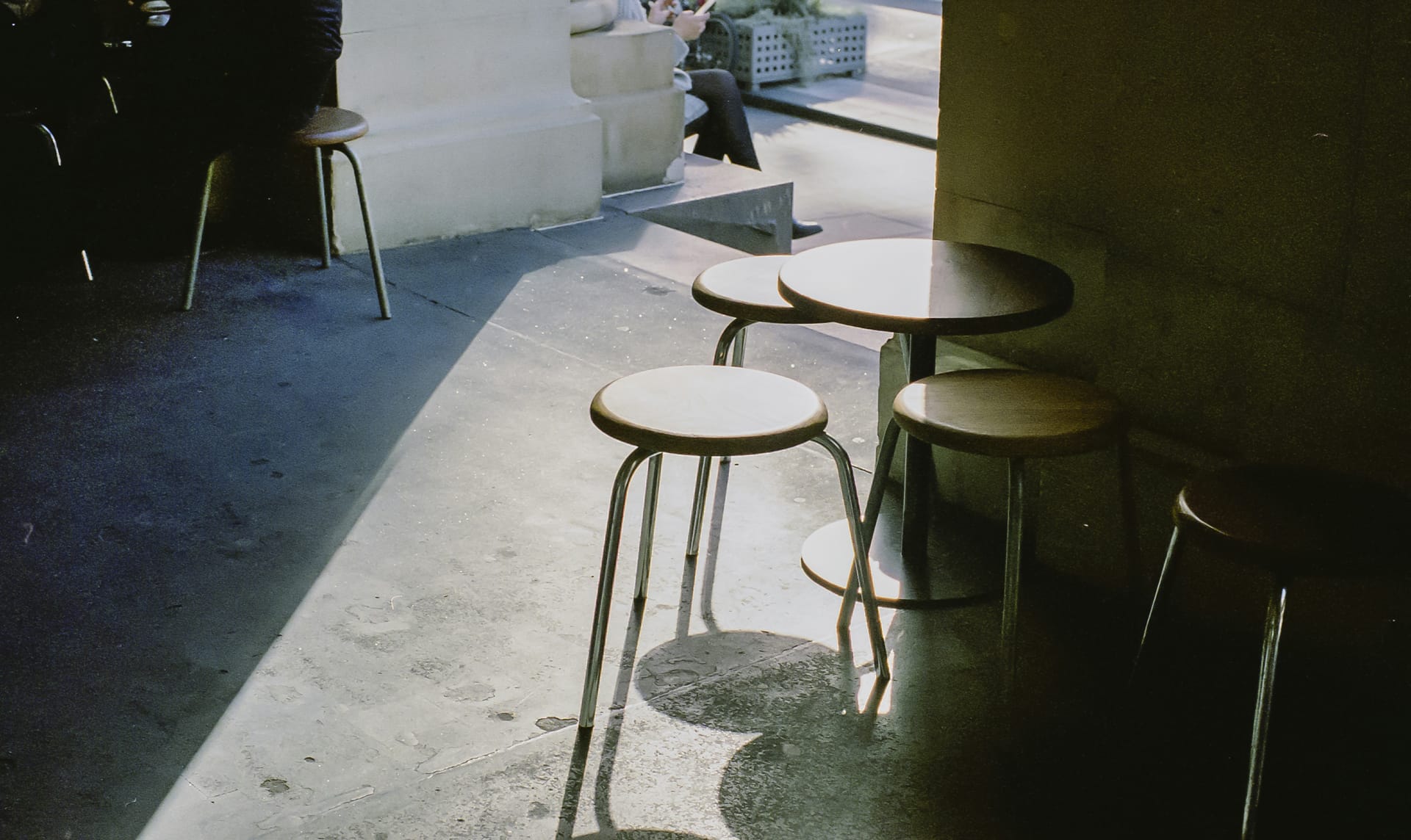 stools in a sustainable interior